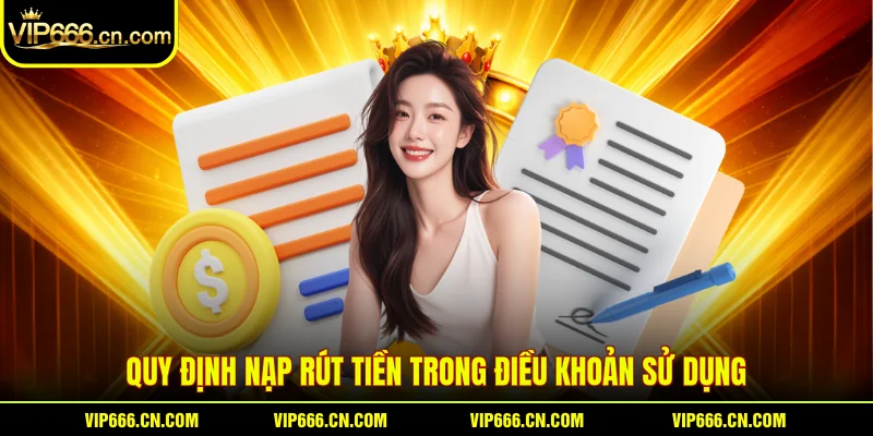 Quy định nạp rút tiền trong Điều Khoản Sử Dụng